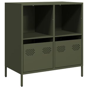vidaXL Sideboard Olivgr&uuml;n 68x39x73,5 cm Kaltgewalzter Stahl