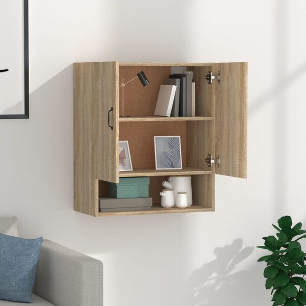 vidaXL Wandschrank Sonoma-Eiche 60x31x70 cm Holzwerkstoff