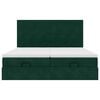 vidaXL Ottoman-Bett mit Matratzen & LEDs Dunkelgr&uuml;n 180x200 cm Samt