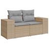 vidaXL Gartensofa-set mit Kissen 10 pcs Beige Poly-Rattan