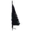 vidaXL K&uuml;nstlicher vorbeleuchteter Weihnachtsbaum Schwarz 150 cm PVC