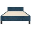 vidaXL Bettgestell ohne Matratze Dunkelblau 90x200 cm Samt