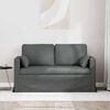 vidaXL Sofa 120cm Dunkelgrau Metall