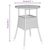vidaXL 5-tlg. Garten-Bistro-Set mit Kissen Schwarz Poly Rattan