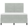 vidaXL Boxspringbett mit Matratze Hellgrau 140 x 190 cm Stoff