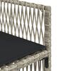 vidaXL 13-tlg. Garten-Essgruppe mit Kissen Hellgrau Poly Rattan