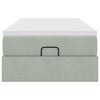 vidaXL Ottoman-Bett mit Matratze Hellgrau 90x200 cm Samt