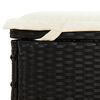 vidaXL 2-Personen-Sonnenliege mit Dach Schwarz 213x118x97 Poly Rattan