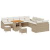 vidaXL Gartensofa-set 13 stk. Beige Poly-Rattan