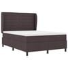 vidaXL Boxspringbett mit Matratze Dunkelbraun 140 x 200 cm Stoff