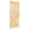 vidaXL Schiebet&uuml;r NARVIK 85 x 210 cm (152,5 cm) Nat&uuml;rlich und Schwarz