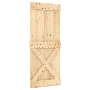 vidaXL Schiebet&uuml;r NARVIK 85 x 210 cm (152,5 cm) Nat&uuml;rlich und Schwarz