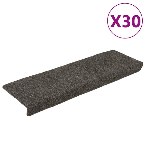 vidaXL Stufenmatten Selbstklebend 30 Stk. 65x21x4 cm Anthrazit Rechteckiger Rand