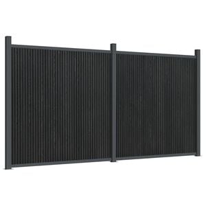 vidaXL Zaunelement Grau 353x186 cm WPC