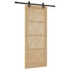 vidaXL Schiebet&uuml;r ORKDAL Natur 83 x 202 cm Massives Kiefernholz