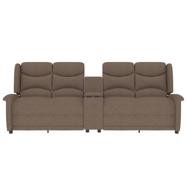 vidaXL 4-Sitzer Massagesessel mit Getr&auml;nkehalter Taupe