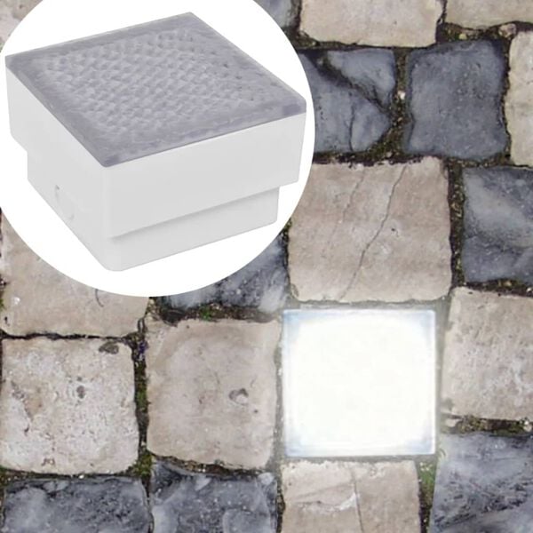 vidaXL LED Bodeneinbaustrahler Au&szlig;en 6 Stk. 100x100x68 mm
