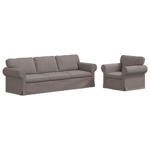 vidaXL Sofa 2 pcs Taupe