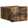 vidaXL Wandmontierter Nachttisch Ger&auml;ucherte Eiche 33 x 34,5 x 24 cm