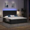 vidaXL Ottoman-Bett mit Matratzen & LEDs Schwarz 180x200 cm Samt
