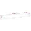 vidaXL Tischplatte 140x50x3,8 cm Oval Raues Massives Mangoholz