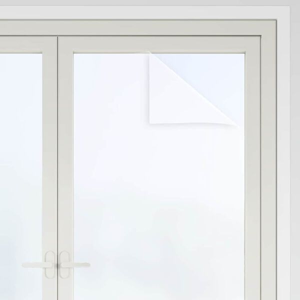 vidaXL Fensterfolie Statisch Matt Wei&szlig; 60x500 cm PVC