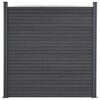 vidaXL Zaunelement-Set Grau 180x186 cm WPC