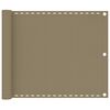 vidaXL Balkon-Sichtschutz Taupe 75x300 cm HDPE