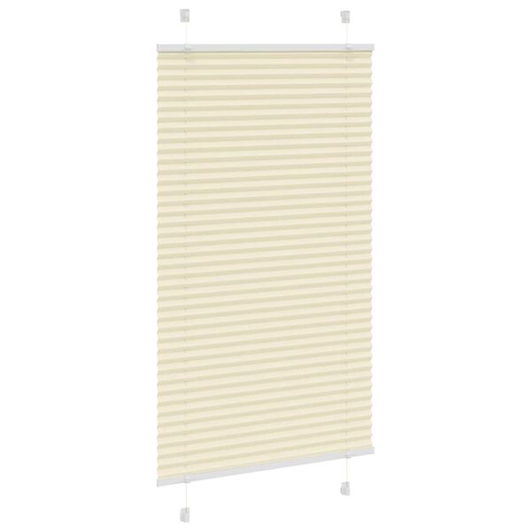 vidaXL Plissee Creme 75x150 cm Stoffbreite 74,4 cm Polyester