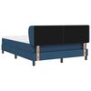 vidaXL Boxspringbett mit Matratze mit Matratze Blau 140 x 190 cm Stoff