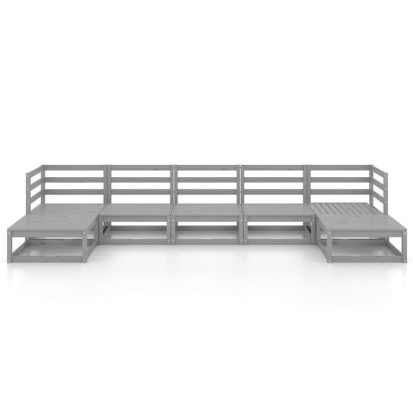 vidaXL 7-tlg. Garten-Lounge-Set Massivholz Kiefer