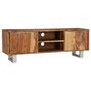 vidaXL TV-Schrank Massivholz Akazie Honigbraun 118x30x40 cm