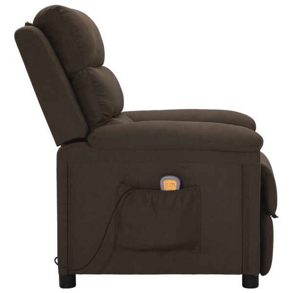 vidaXL Massagesessel Dunkelbraun Stoff