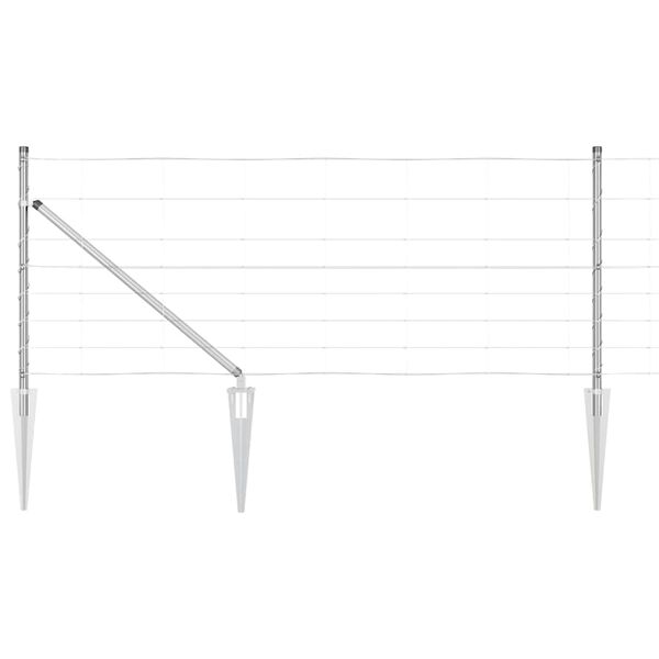 vidaXL Zaunpfosten Galvanisiert 25 x 0,8 m Stahl