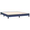 vidaXL Boxspringbett mit Matratze & LED Blau 180x200 cm Stoff