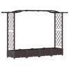 vidaXL Hochbeet mit Rankgitter und Dach Braun 207 x 40 x 123 cm PP