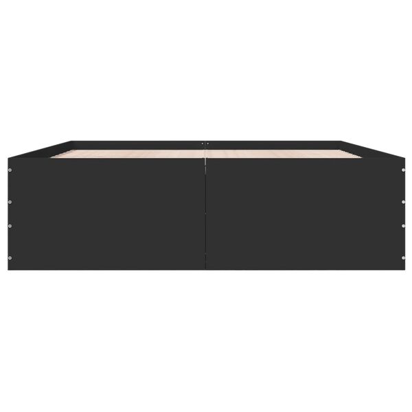 vidaXL Bettgestell Schwarz 150x200 cm Holzwerkstoff