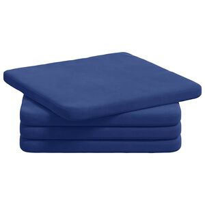vidaXL Sitzkissen 4 stk. Samt Polizeiblau 40 x 40 x 3 cm