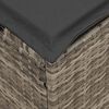 vidaXL 4-tlg. Garten-Sofagarnitur mit Kissen L-Form Grau Poly Rattan