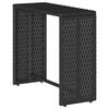 vidaXL 5-tlg. Garten-Sofagarnitur Kissen Stapelbar Schwarz Poly Rattan