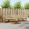 vidaXL Outdoor-Sofagarnitur mit Kissen 5 pcs Natur und Beige