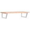 vidaXL Waschbeckenregal Wandmontage Stahl und Massivholz Buche