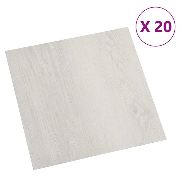 vidaXL PVC-Fliesen Selbstklebend 20 Stk. 1,86 m² Beige