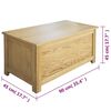 vidaXL Aufbewahrungstruhe 90x45x45 cm Massivholz Eiche