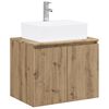 vidaXL Badezimmerm&ouml;bel-Set Artisan-Eiche Holzwerkstoff