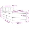 vidaXL Boxspringbett mit Matratze Schwarz 90x210 cm Samt