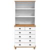 vidaXL Hutch ASKIM Weiß 91 x 40 x 200,5 cm Massives Kiefernholz