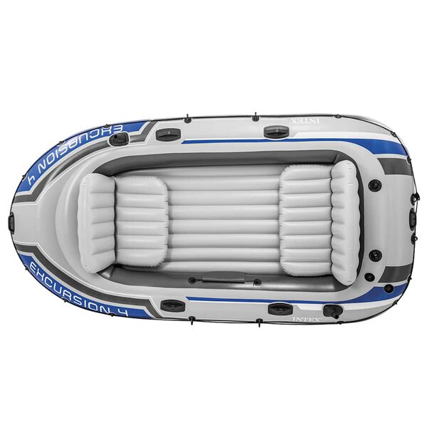 Intex Schlauchboot mit Rudern und Pumpe Excursion 4 Set 68324NP