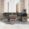 vidaXL Gartensofa-set 9 pcs Grau Poly-Rattan