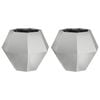 vidaXL Pflanzk&uuml;bel 2 pcs Silber 50 x 50 x 40 cm Verzinkter Stahl